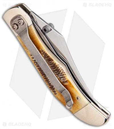 Case Kickstart Mid-Folding Hunter Assisted Knife Bone Stag (6.51265AC SS) Case Kickstart Mid-Folding Hunter Assisted Knife Bone Stag (6.51265AC SS) -Benchmade Store Assisted Opener Case Stag bone mid hunter Clip BHQ 86871 er side