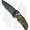Hogue Knives EX-A01 Automatic Knife Drop Point Green Aluminum (3.5" Black Plain) -Benchmade Store BHQ 9975