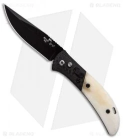 Bear OPS Bold Action IX Automatic Knife Smooth White Bone/CF (2.8" Black)