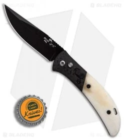Bear OPS Bold Action IX Automatic Knife Smooth White Bone/CF (2.8" Black) -Benchmade Store Bear OPS Bold Action IX Smooth White Bone CF Black BHQ 90654 er bottlecap