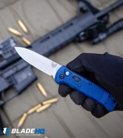 Benchmade 4400-1 Casbah Automatic Knife Blue Grivory (3.4" Satin) -Benchmade Store Benchmade 4400 1 Casbah Automatic Knife Blue Grivory Satin BHQ51629 kp in hand web