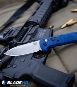 Benchmade 4400-1 Casbah Automatic Knife Blue Grivory (3.4" Satin) -Benchmade Store Benchmade 4400 1 Casbah Automatic Knife Blue Grivory Satin BHQ51629 kp tactical web