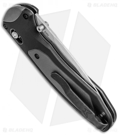 Benchmade 590 Boost AXIS-Assist Knife Black/Gray (3.7" Satin) Benchmade 590 Boost AXIS-Assist Knife Black/Gray (3.7" Satin) -Benchmade Store Benchmade 590 Boost AXIS Assist Black Gray Satin BHQ 51614 jr side
