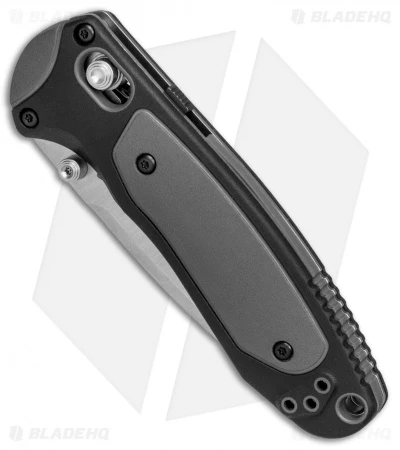 Benchmade 595S Mini Boost AXIS-Assist Knife Black/Gray (3.11" Satin Serr) Benchmade 595S Mini Boost AXIS-Assist Knife Black/Gray (3.11" Satin Serr) -Benchmade Store Benchmade 595S Mini Boost AXIS Assist Black Gray Satin Serr BHQ 78912 jr spine