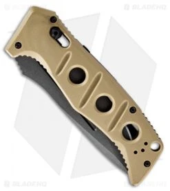 Benchmade Adamas Automatic Knife Desert Tan G-10 (3.8" Gray) 2750GY-3 -Benchmade Store Benchmade Adamas Automatic Knife Desert Tan G 10 3.8 Gray 2750GY 3 BHQ 118566 LS Side