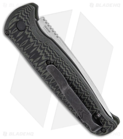 Benchmade CLA Compact Lite Auto Knife Green/Black G-10 (3.4" Satin) 4300-1 Benchmade CLA Compact Lite Auto Knife Green/Black G-10 (3.4" Satin) 4300-1 -Benchmade Store Benchmade CLA Compact Lite Auto Knife Green Black G 10 3in Satin BHQ 33664 td side