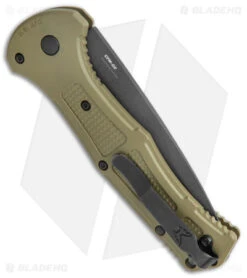 Benchmade Claymore Automatic Knife OD Green Grivory (3.6" Black) 9070BK-1 4 Benchmade Claymore Automatic Knife OD Green Grivory (3.6" Black) 9070BK-1 -Benchmade Store Benchmade Claymore Auto OD Green Grivory Black 9070BK 1 BHQ 137240 jr side