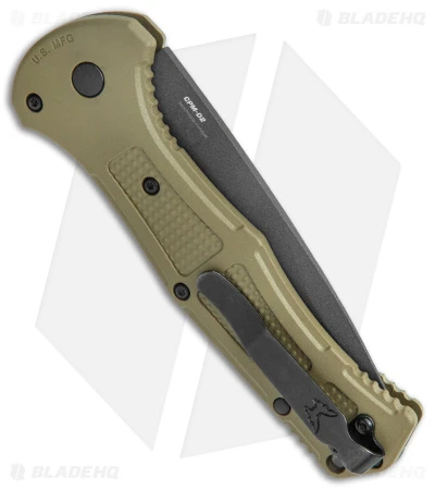 Benchmade Claymore Automatic Knife OD Green Grivory (3.6" Black) 9070BK-1 Benchmade Claymore Automatic Knife OD Green Grivory (3.6" Black) 9070BK-1 -Benchmade Store Benchmade Claymore Auto OD Green Grivory Black 9070BK 1 BHQ 137240 jr side