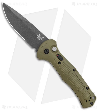 Benchmade Claymore Automatic Knife OD Green Grivory (3.6" Black) 9070BK-1 Benchmade Claymore Automatic Knife OD Green Grivory (3.6" Black) 9070BK-1 -Benchmade Store Benchmade Claymore Auto OD Green Grivory Black 9070BK 1 BHQ 137240 jr