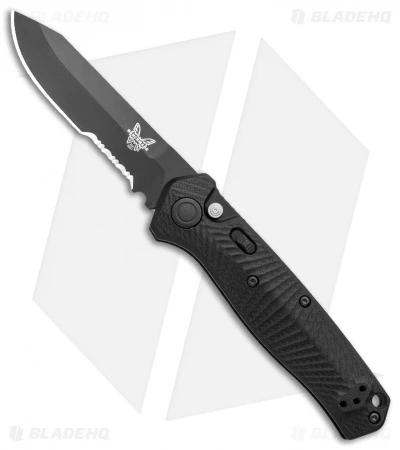 Benchmade Mediator Automatic Knife Black G-10 (3.3" Black Serr) 8551SBK Benchmade Mediator Automatic Knife Black G-10 (3.3" Black Serr) 8551SBK -Benchmade Store Benchmade Mediator Auto Black G 10 Black Serr 8551SBK BHQ 104906 jr