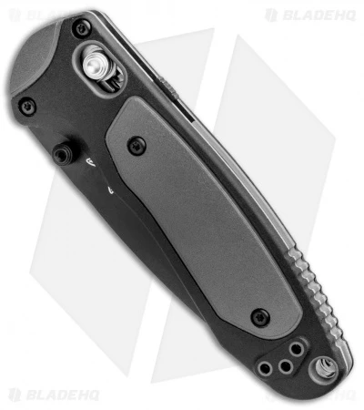 Benchmade 595BK Mini Boost AXIS-Assist Knife Black/Gray (3.11" Black) Benchmade 595BK Mini Boost AXIS-Assist Knife Black/Gray (3.11" Black) -Benchmade Store Benchmade Mini Boost AXIS Assist Black Gray Black 595BK BHQ 78760 jr spine