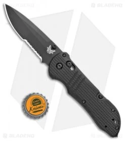 Benchmade 917SBK-1901 Triage Axis Lock Knife Black G-10 (3.4" Black Serr) 6 Benchmade 917SBK-1901 Triage Axis Lock Knife Black G-10 (3.4" Black Serr) -Benchmade Store Benchmade Triage Axis Lock black G 10 Black Serr 917SBK 1901 BHQ 105738 jr bottlecap