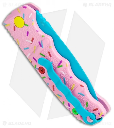 Boker Mini Dessert Warrior Kalashnikov Dagger Automatic Knife (2.5" Blue) Donut Boker Mini Dessert Warrior Kalashnikov Dagger Automatic Knife (2.5" Blue) Donut -Benchmade Store Boker Desert Warrior Mini Kalashnikov Dagger Auto Blue Donut BHQ 113886 jr side