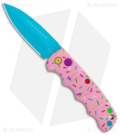 Boker Mini Dessert Warrior Kalashnikov Dagger Automatic Knife (2.5" Blue) Donut Boker Mini Dessert Warrior Kalashnikov Dagger Automatic Knife (2.5" Blue) Donut -Benchmade Store Boker Desert Warrior Mini Kalashnikov Dagger Auto Blue Donut BHQ 113886 jr