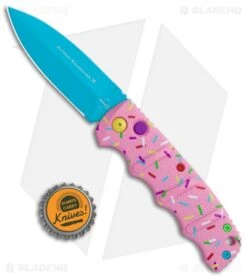 Boker Dessert Warrior Kalashnikov Dagger Automatic Knife (3.25" Blue) Donut -Benchmade Store Boker Dessert Warrior Kalashnikov Dagger Auto Donut Blue 01KALS72NSOI BHQ 108010 jr bottlecap