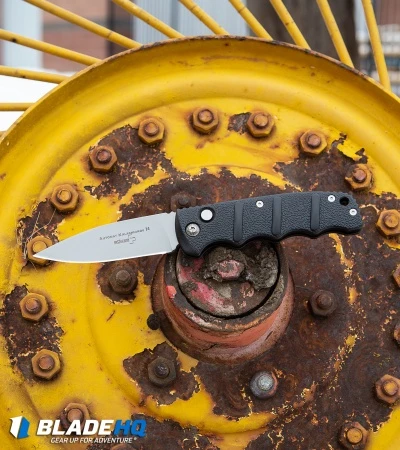 Boker Kalashnikov Dagger Automatic Knife Black Aluminum (3.25" Black D2) Boker Kalashnikov Dagger Automatic Knife Black Aluminum (3.25" Black D2) -Benchmade Store Boker Kalashnikov Automatic Knife Black Bead Blast KALS74 BHQ 0103 kp lifestyle web 4