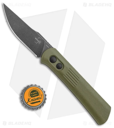 Boker Lundquist Alluvial Automatic Knife OD Green (3" Black SW) Boker Lundquist Alluvial Automatic Knife OD Green (3" Black SW) -Benchmade Store Boker Lundquist Alluvial Auto OD Green Aluminum Black SW BHQ 125069 jr bottlecap