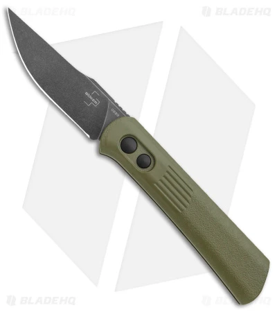 Boker Lundquist Alluvial Automatic Knife OD Green (3" Black SW) Boker Lundquist Alluvial Automatic Knife OD Green (3" Black SW) -Benchmade Store Boker Lundquist Alluvial Auto OD Green Aluminum Black SW BHQ 125069 jr