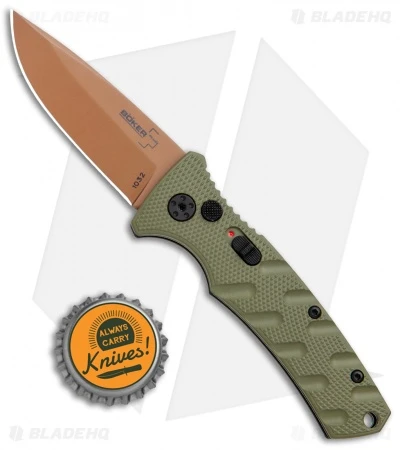 Boker Mini Strike Desert Warrior Automatic Knife (2.6" Copper D2) Boker Mini Strike Desert Warrior Automatic Knife (2.6" Copper D2) -Benchmade Store Boker Mini Strike Auto OD Green Copper 01BO438NSOI BHQ 99631 jr bottlecap