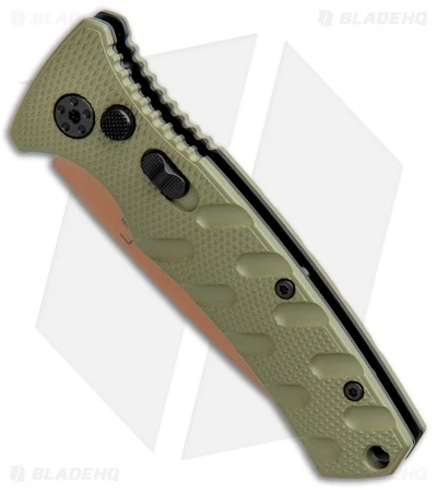 Boker Mini Strike Desert Warrior Automatic Knife (2.6" Copper D2) Boker Mini Strike Desert Warrior Automatic Knife (2.6" Copper D2) -Benchmade Store Boker Mini Strike Auto OD Green Copper 01BO438NSOI BHQ 99631 jr spine