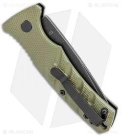 Boker Mini Strike Automatic Knife OD Green Aluminum (2.6" Smokewash D2) 4 Boker Mini Strike Automatic Knife OD Green Aluminum (2.6" Smokewash D2) -Benchmade Store Boker Mini Strike Auto OD Green Smokewash 01BO437NSOI BHQ 99630 jr side