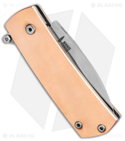 Boker Plus Shamsher Automatic Liner Lock Knife Copper (1.9" Satin) 01BO362 Boker Plus Shamsher Automatic Liner Lock Knife Copper (1.9" Satin) 01BO362 -Benchmade Store Boker Plus Shamsher Auto LL Copper Satin BHQ 139171 jr side