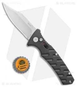 Boker Plus Strike Bowie Automatic Knife Black (3.25" Stonewash D2) -Benchmade Store Boker Plus Strike Bowie Auto Black SW 01BO429NSOI BHQ 97034 jr bottlecap