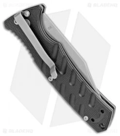 Boker Plus Strike Bowie Automatic Knife Black (3.25" Stonewash D2) -Benchmade Store Boker Plus Strike Bowie Auto Black SW 01BO429NSOI BHQ 97034 jr side