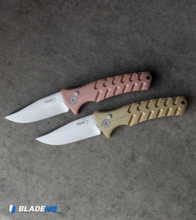 Boker Plus Strike Copper Automatic Knife (3.25" Stonewash) Boker Plus Strike Copper Automatic Knife (3.25" Stonewash) -Benchmade Store Boker Plus Strike Brass Automatic Knife Stonewash BHQ 107937 kp cement web
