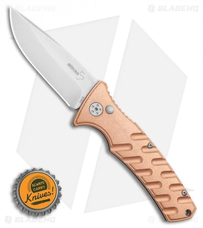 Boker Plus Strike Copper Automatic Knife (3.25" Stonewash) Boker Plus Strike Copper Automatic Knife (3.25" Stonewash) -Benchmade Store Boker Plus Strike Copper Automatic Knife 3.25 Stonewash BHQ 99645 LS Bottlecap
