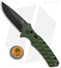 Boker Plus Strike Drop Point Automatic Knife OD Green (3.25" Black D2) 5 Boker Plus Strike Drop Point Automatic Knife OD Green (3.25" Black D2) -Benchmade Store Boker Plus Strike DP Auto OD Green Black BHQ 97033 jr bottlecap