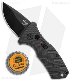 Boker Stubby Strike CA Legal Automatic Knife (1.9" Black D2) 5 Boker Stubby Strike CA Legal Automatic Knife (1.9" Black D2) -Benchmade Store Boker Stubby Strike CA Legal Auto Black 01BO441NSOI BHQ 99647 jr bottlecap
