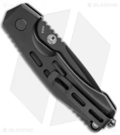 Boker Thunder Storm Automatic Knife Black Aluminum (2.875" Black AUS-8) -Benchmade Store Boker Thunder Storm Auto Black Black BHQ 110587 jr side 2
