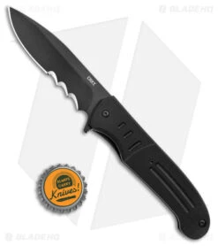 CRKT Ken Steigerwalt Ignitor Spring Assisted Knife Black G10 (3.48") -Benchmade Store CRKT Ken Steigerwalt Ignitor SA Black G 10 Black Serr BHQ 178670 jr bottlecap