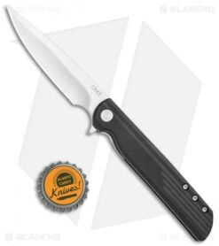 CRKT LCK + Spring Assisted Liner Lock Knife Black GRN (3.3" Satin) 3801 -Benchmade Store CRKT LCK SA LL Black GRN Satin BHQ 76853 jr bottlecap