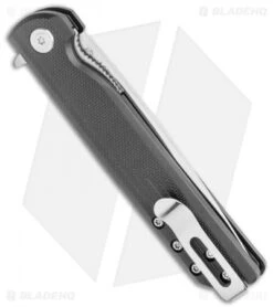 CRKT LCK + Spring Assisted Liner Lock Knife Black GRN (3.3" Satin) 3801 -Benchmade Store CRKT LCK SA LL Black GRN Satin BHQ 76853 jr side