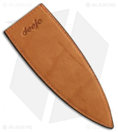 Deejo 37g Natural Leather Sheath w/ Orange Stitching Deejo 37g Natural Leather Sheath W/ Orange Stitching -Benchmade Store Deejo Leather Sheath for 37g Natural BHQ 69701 jr