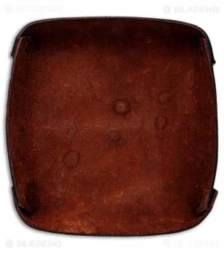 Fire Hall Knife & Leather Valet Tray W/ Antique Dye