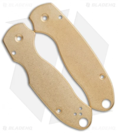 Flytanium Custom Classic Brass Scales for Spyderco Para 3 Knife Flytanium Custom Classic Brass Scales For Spyderco Para 3 Knife -Benchmade Store Flytanium Brass Scales Spyderco Paramilitary 3 BHQ 89843 jr
