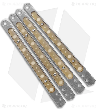 Flytanium Custom Titanium Scales Ultem Inlay for Kershaw Lucha Balisong - SW Flytanium Custom Titanium Scales Ultem Inlay For Kershaw Lucha Balisong - SW -Benchmade Store Flytanium Custom Ti Scales ULtem Inlay for Kershaw Lucha Balisong SW BHQ 178714 jr