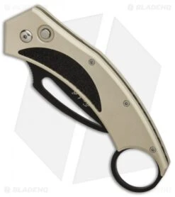 Frank B Beltrame Karambit Automatic Knife Tan (2.5" Black) -Benchmade Store Frank B Beltrame Karambit sand BP 4731 er spine