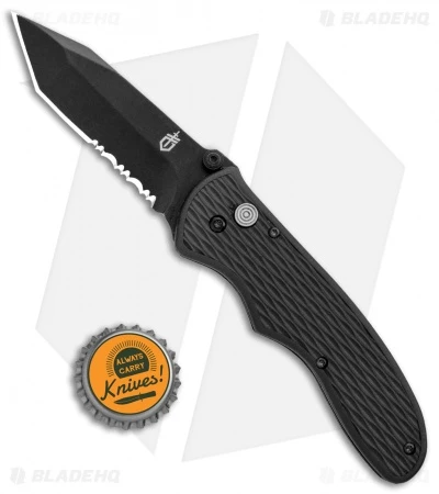 Gerber FAST Draw Tanto Knife Assisted Opening (3" Black Serr) Gerber FAST Draw Tanto Knife Assisted Opening (3" Black Serr) -Benchmade Store Gerber FAST Draw Tanto Assisted Opening Black Serr 31 001751 BHQ 15598 jr bottlecap
