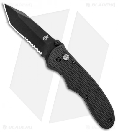 Gerber FAST Draw Tanto Knife Assisted Opening (3" Black Serr) Gerber FAST Draw Tanto Knife Assisted Opening (3" Black Serr) -Benchmade Store Gerber FAST Draw Tanto Assisted Opening Black Serr 31 001751 BHQ 15598 jr