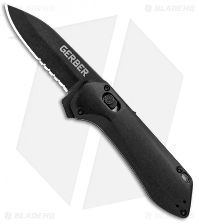 Gerber Highbrow Compact A/O Spring Assisted Knife Black (2.8" Onyx Serr) Gerber Highbrow Compact A/O Spring Assisted Knife Black (2.8" Onyx Serr) -Benchmade Store Gerber Highbrow Compact A O SA Black Onyx Serr 30 001525N BHQ 94155 jr