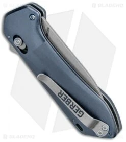 Gerber Highbrow Compact A/O Spring Assisted Knife Blue (2.8" Stonewash) 4 Gerber Highbrow Compact A/O Spring Assisted Knife Blue (2.8" Stonewash) -Benchmade Store Gerber Highbrow Compact A O SA Blue SW 30 001520N BHQ 94151 jr side