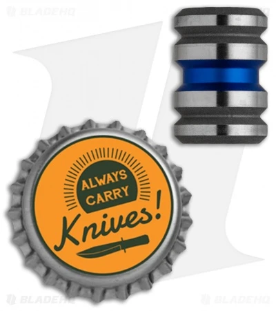 Grumpy's EDC Titanium Tank Bead - Thin Blue Line Grumpy's EDC Titanium Tank Bead - Thin Blue Line -Benchmade Store Grumpys EDC Ti Tank Bead Thin Blue Line BHQ 89988 jr bottlecap