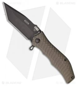 HTM Darrel Ralph Gun Hammer Tanto Spring Assisted Knife Brown (3.5" Black)