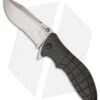 HTM Kirby Lambert Snap Clip Point Spring Assisted Knife Gray (3.5" SW Serr) -Benchmade Store HTM Kirby Lambert Snap Clip Point Gray SW Serr BHQ 54834 er