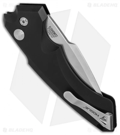 Hogue Knives EX-A05 Spear Point Automatic Knife Black (4" Stonewash) 34510 Hogue Knives EX-A05 Spear Point Automatic Knife Black (4" Stonewash) 34510 -Benchmade Store Hogue Auto Black Spear Point plain BHQ 80665 er side