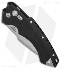 Hogue Knives EX-A05 Spear Point Automatic Knife Black (4" Stonewash) 34510 4 Hogue Knives EX-A05 Spear Point Automatic Knife Black (4" Stonewash) 34510 -Benchmade Store Hogue Auto Black Spear Point plain BHQ 80665 er spine